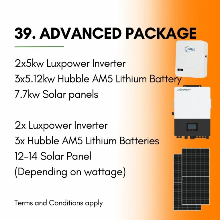Advanced Package 2x5kw Luxpower Inverter 3x5.12kw Hubble AM5 Lithium